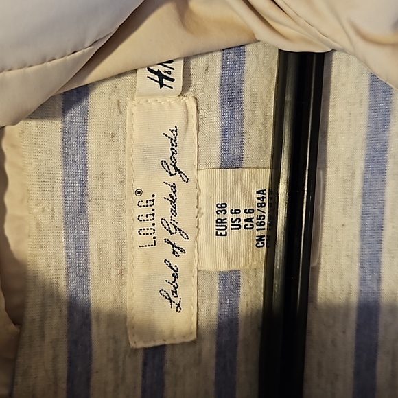 Cream colored H&M LOGG puff vest - Picture 3 of 3